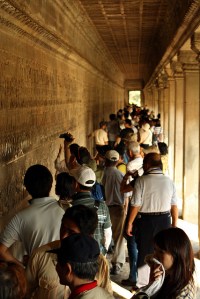 Tourists at Angkor Wat