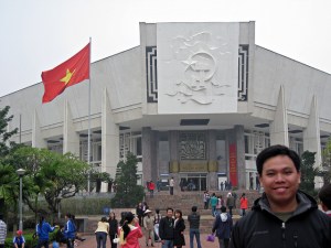 With hammer and sickle