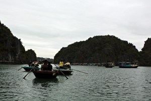 Boat ride through village