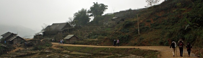Trekking through Village