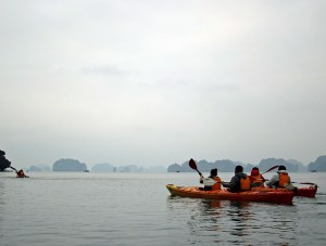 Kayaking at Ha Long Bay