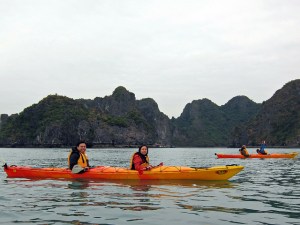 Kayaking in Ha Long Bay