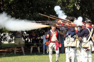 Muskets firing